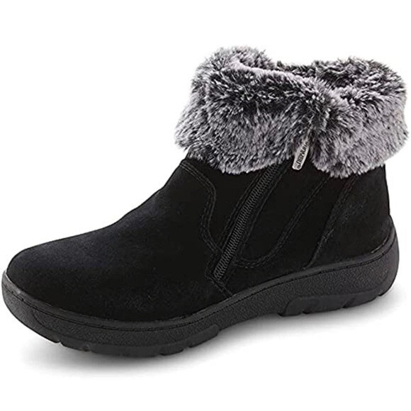 Khombu Women's Jessica Ankle Boots Faux Fur Shearling Lining-Size 6M - Picture 1 of 10